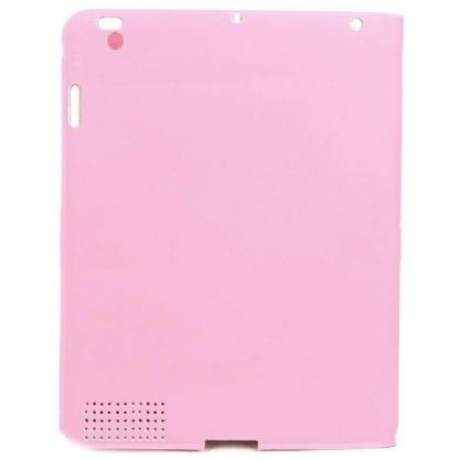Fashion Protective Smart Cover - полиуретанов калъф и поставка за iPad 3 (розов)  2
