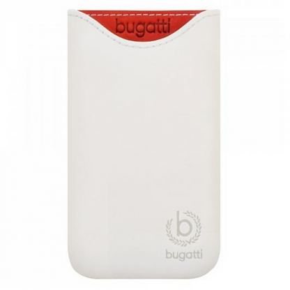 Bugatti Skinny - калъф от естествена кожа за iPhone 4/4S (бял) 