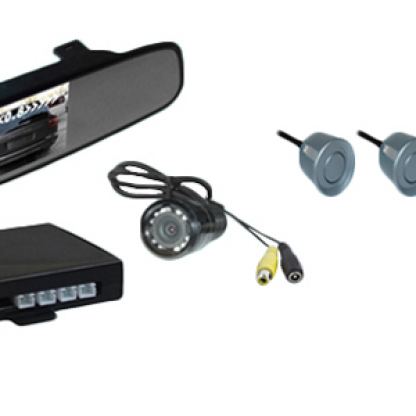 Парктроник система с 3.5" LCD дисплей вграден в огледало, камера за задно виждане с IR диоди и 4 ултразвукови датчика, модел RD-738SC4 2