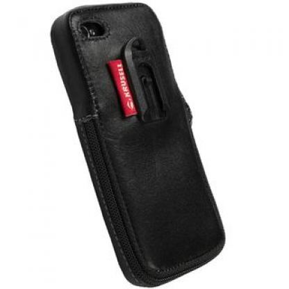 Krusell Classic - кожен калъф с предно защитно фолио за iPhone 4/4S  2