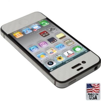 xGear ExoSkin Carbon - комплект карбоново фолио за iPad 3/2 и iPhone 4/4S (предно+задно) - бял  4
