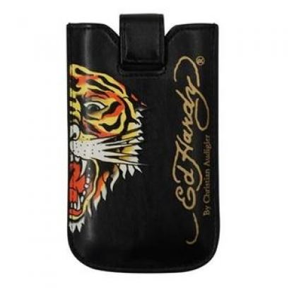 Ed Hardy Universal Case Tiger - кожен калъф за iPhone 4, 3Gs/3G, 2G и мобилни телефони (черен)  2