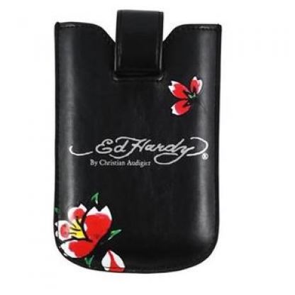 Ed Hardy Universal Case Tiki Skulls - кожен калъф за iPhone 4, 3Gs/3G, 2G и мобилни телефони  2