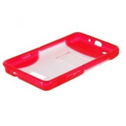 Faceplate Stand поликарбонатов кейс със стойка за Samsung Galaxy S2 i9100 (червен)  4