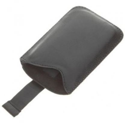 Кожен калъф с лента за издърпване за Samsung Galaxy S2 i9100 (черен)  2