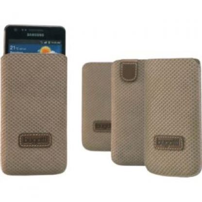 Bugatti Perfect Scale - кожен калъф за Samsung Galaxy S2 i9100 (кафяв)  2