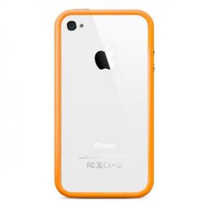 Ultraslim Clear Bumper - силиконова обвивка за iPhone 4 (оранжев)  3