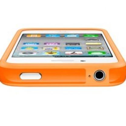 Ultraslim Clear Bumper - силиконова обвивка за iPhone 4 (оранжев)  5