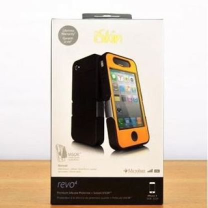 iSkin Revo 4 - хибриден кейс за iPhone 4 (черен-жълт)  6