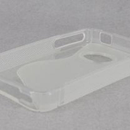 Cover Case - силиконов калъф за iPhone 4/4S (бял, прозрачен)  3
