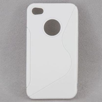 Cover Case - силиконов калъф за iPhone 4/4S (бял, прозрачен)  4