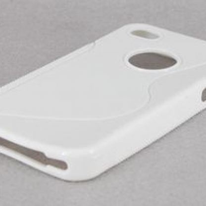 Cover Case - силиконов калъф за iPhone 4/4S (бял, прозрачен)  6