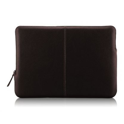Urbano Genuine Premium Cowhide Sleeve - кожен калъф (естествена кожа) за MacBook Air 11 и лаптопи до 11 ин. (тъмнокафяв) 2
