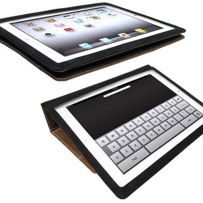 Urbano Ultra Slim Folder - луксозен кожен калъф (естествена кожа) с поставка за iPad mini (светлокафяв) 3