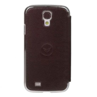 Uniico Book Leather Case - кожен калъф тип портфейл за Samsung Galaxy S4 i9500 (кафяв) 2