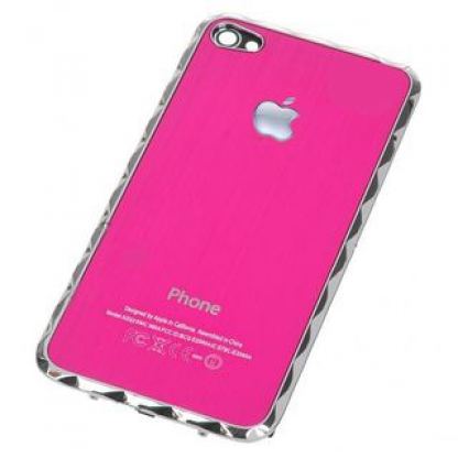 Заден капак с прилежащите към него части за захващане за iPhone 4 (розов) 2