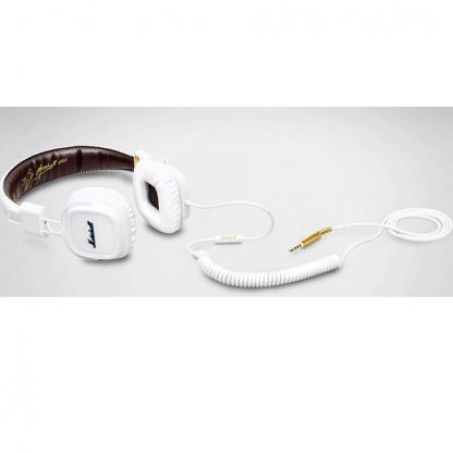 Marshall Major White - професионални слушалки с микрофон и управление на песните за iPhone, iPod и iPad (бели) 6