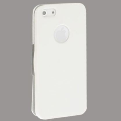 Ultra Slim Flip Кожен кейс с магнитно затваряне за iPhone 5 (бял) 3