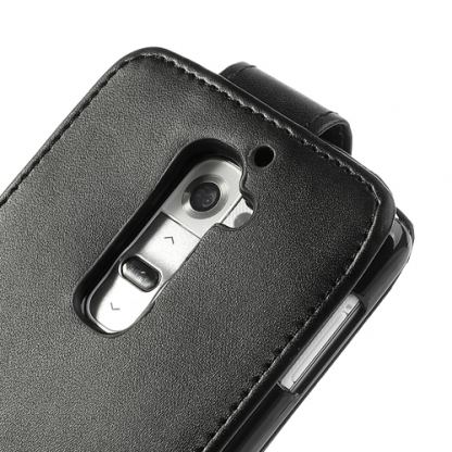 Leather Flip Case - кожен калъф за LG G2 (черен) 4