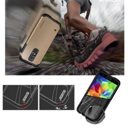 Spigen Tough Armor - удароустойчив хибриден кейс за Samsung Galaxy S5 (черен) 2