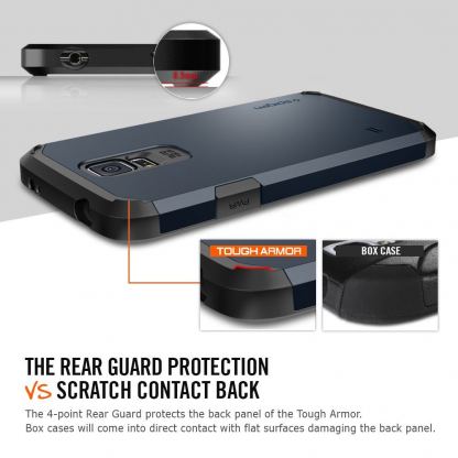 Spigen Tough Armor - удароустойчив хибриден кейс за Samsung Galaxy S5 (тъмносив) 3