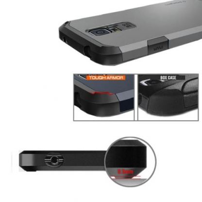 Spigen Tough Armor - удароустойчив хибриден кейс за Samsung Galaxy S5 (тъмносив) 2