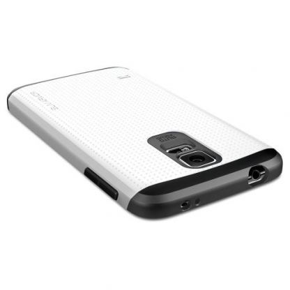 Spigen Mesh Armor - удароустойчив хибриден кейс за Samsung Galaxy S5 (бял) 2