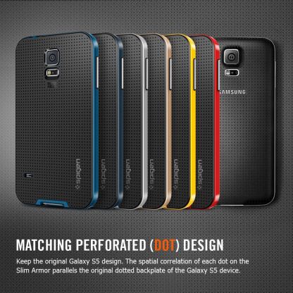 Spigen Neo Detachable Framer - удароустойчив хибриден кейс за Samsung Galaxy S5 (черен-син) 6