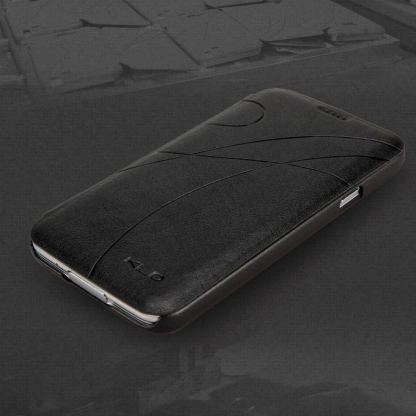 Oscar II Luxury Series - луксозен кожен флип калъф, ръчна изработка за Samsung Galaxy S5/S5 NEO  (черен) 5
