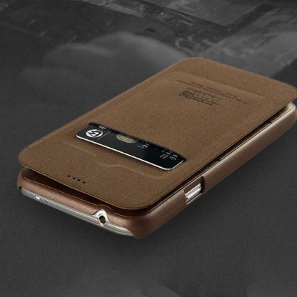 Oscar II Luxury Series - луксозен кожен флип калъф, ръчна изработка за Samsung Galaxy S5  (кафяв) 5