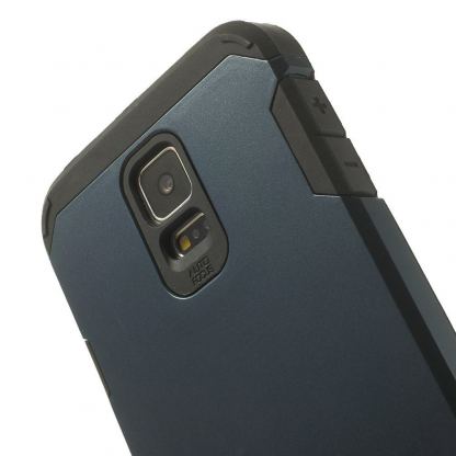 Spigen Tough Armor - удароустойчив хибриден кейс за Samsung Galaxy S5 (тъмносин) 3