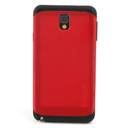 (+Подарък втори кейс) Spigen Armor - удароустойчив хибриден кейс за Samsung Galaxy Note 3 (червен) 3