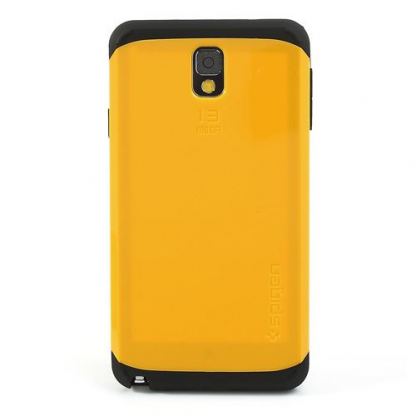 (+Подарък втори кейс) Spigen Armor - удароустойчив хибриден кейс за Samsung Galaxy Note 3 (жълт) 2
