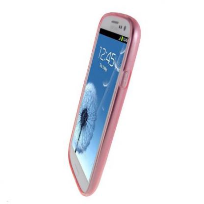 Samsung TPU cover - силиконов кейс за Samsung Galaxy S3 i9300 (розов)  2