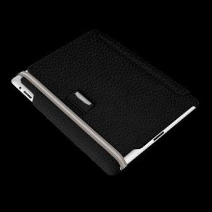 Vaja Leather Agenda - луксозен кожен калъф (ръчна изработка) за iPad 3 (черен)  5