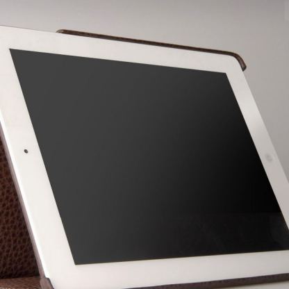 Vaja Leather Agenda - луксозен кожен калъф (ръчна изработка) за iPad 3 (кафяв)  2