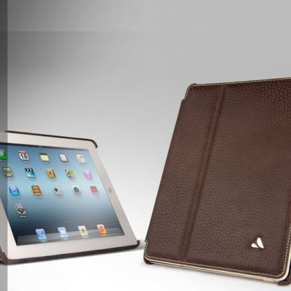 Vaja Leather Agenda - луксозен кожен калъф (ръчна изработка) за iPad 3 (кафяв)  4