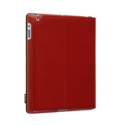 SwitchEasy CANVAS - кожен кейс и поставка за iPad 3 (новият iPad) - червен  5