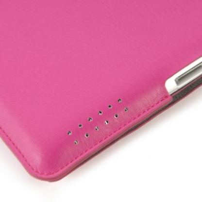 Tucano Cornice Folio Case - кожен кейс с поставка за iPad 2/3 (розов)  6
