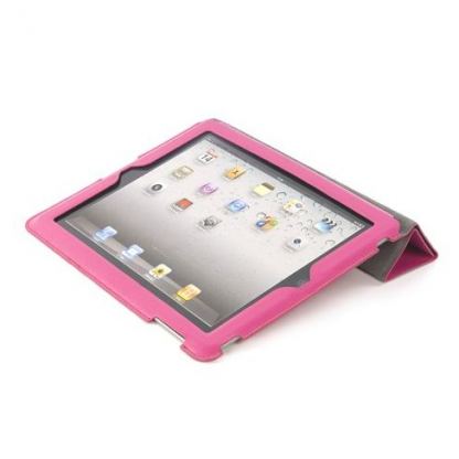 Tucano Cornice Folio Case - кожен кейс с поставка за iPad 2/3 (розов)  4