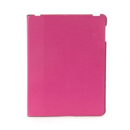 Tucano Cornice Folio Case - кожен кейс с поставка за iPad 2/3 (розов)  5