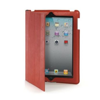 Tucano Cornice Folio Case - кожен кейс с поставка за iPad 2/3 (червен)  5