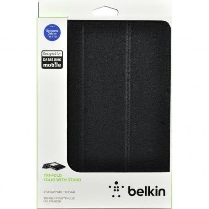 Belkin Trifold Folio - кожен калъф и стойка за Samsung Galaxy Tab 10.1 (2) (черен)  4