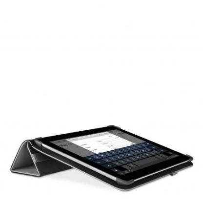 Belkin Trifold Folio - кожен калъф и стойка за Samsung Galaxy Tab 10.1 (2) (черен)  2