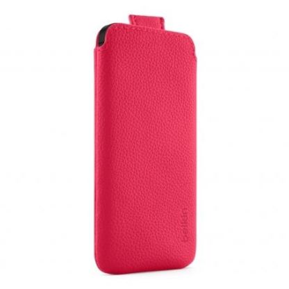 Belkin Pocket - кожен калъф за iPhone 5 (розов) 2