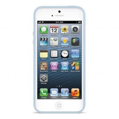 Belkin Shield Sheer Matte - термополуретанов кейс за iPhone 5 (светлосин) 5