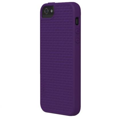  Skech Grip Shock Snap On Case - силиконов калъф и покритие за дисплея за iPhone 5 (лилав) 3