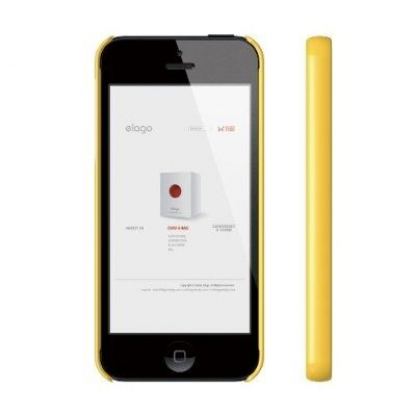 Elago S5 Slim Fit 2 Case + HD Clear Film - кейс и HD покритие за iPhone 5 (жълт) 5