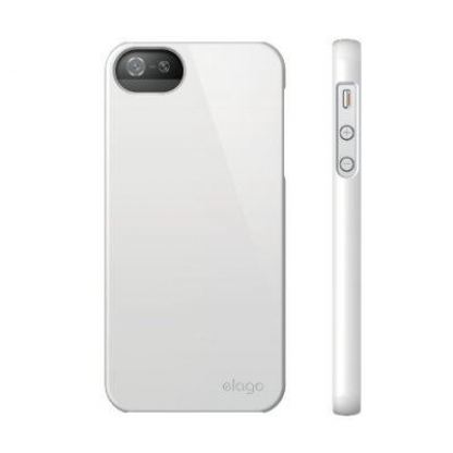  Elago S5 Slim Fit 2 Case + HD Clear Film - кейс и HD покритие за iPhone 5 (бял-лъскав) 2