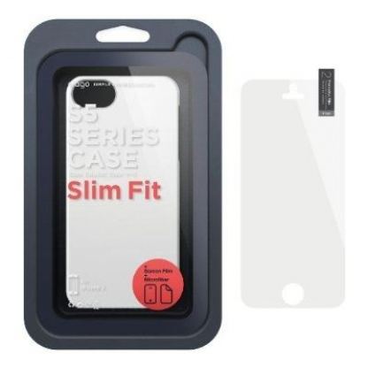  Elago S5 Slim Fit 2 Case + HD Clear Film - кейс и HD покритие за iPhone 5 (бял-лъскав) 4